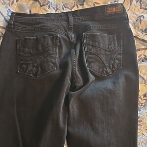 Levi's Black Straight Leg Jeans with Tonal Stitching